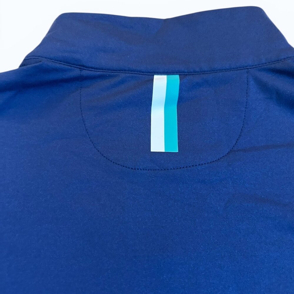 Rhoback Quarter Zip Pullover Medium Blue Floral Collar  Women's Size Medium - Picture 7 of 8